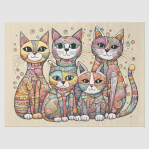 Mousseline papier de tissu calmant chats