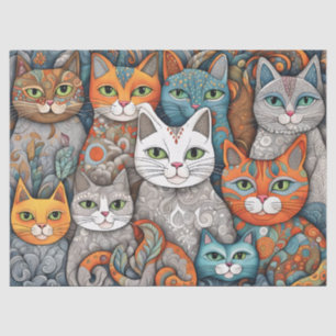 Mousseline papier de tissu calmant chats
