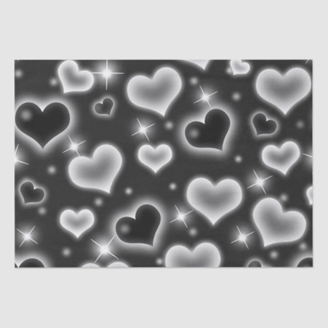 Mousseline Papier de tissu cardiaque des années 2000  (Recto)