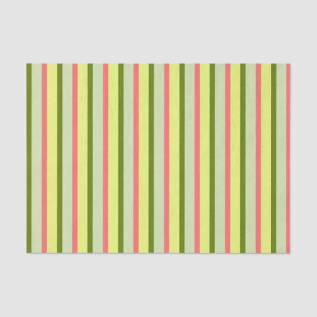 Mousseline Papier de tissu classique Watermelon Stripe (Recto)