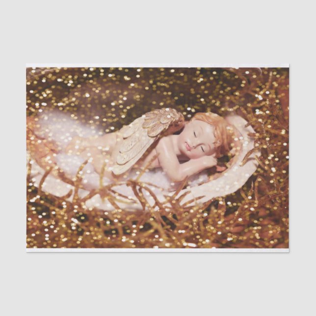 Mousseline papier de tissu d'ange dormant (Recto)