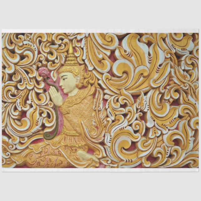 Mousseline papier de tissu de bouddha thaïlande (Recto)