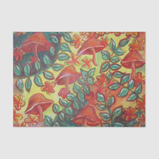 Mousseline papier de tissu de champignon (Recto)