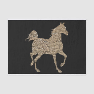 Mousseline papier de tissu de cheval silhouette