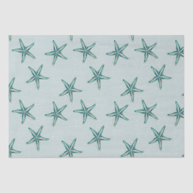 Mousseline Papier de tissu de conception Starfish (Recto)