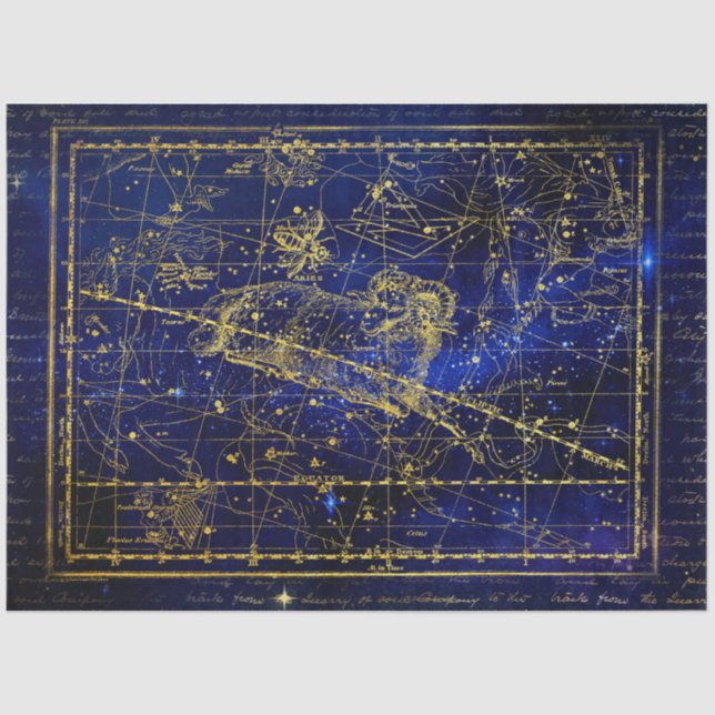 Mousseline papier de tissu de constellation (Recto)