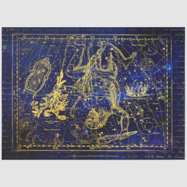 Mousseline papier de tissu de constellation d'hercules (Recto)