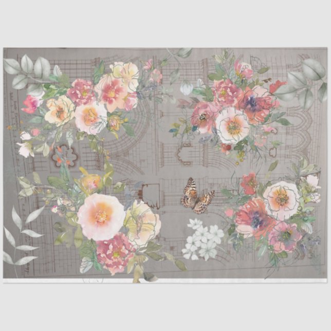 Mousseline Papier de tissu de découpage conception gothique f (Recto)