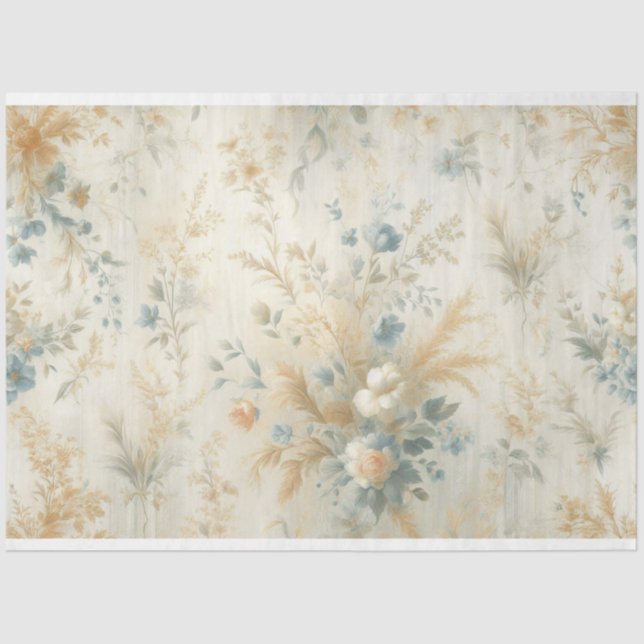 Mousseline Papier de tissu de découpage floral (Recto)