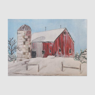 Mousseline Papier de tissu de découpage, Vieille grange