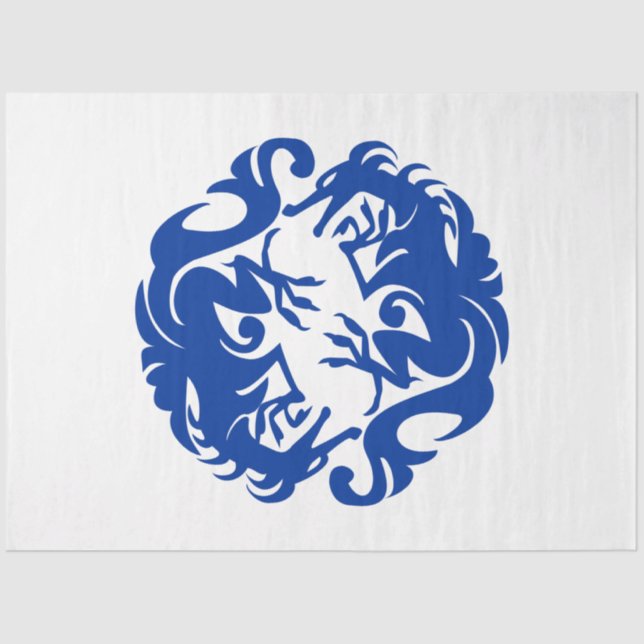 Mousseline papier de tissu de dragons (Recto)