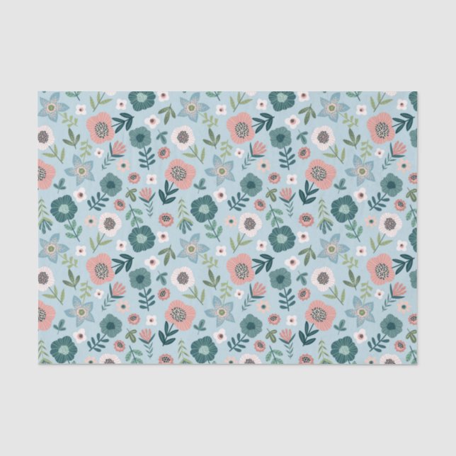Mousseline Papier de tissu de fleurs (Recto)
