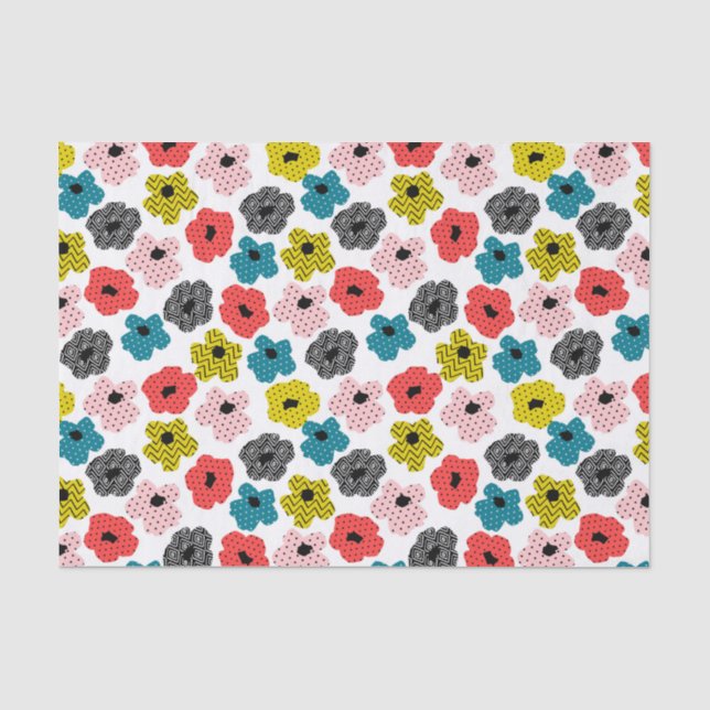 Mousseline Papier de tissu de fleurs (Recto)