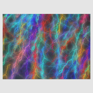 Mousseline papier de tissu de foudre arc-en-ciel