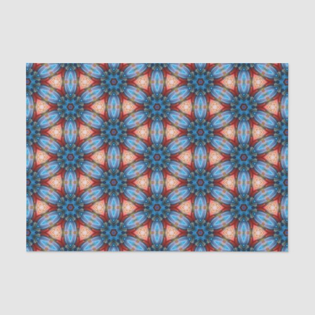 Mousseline papier de tissu de gemmes bleu (Recto)