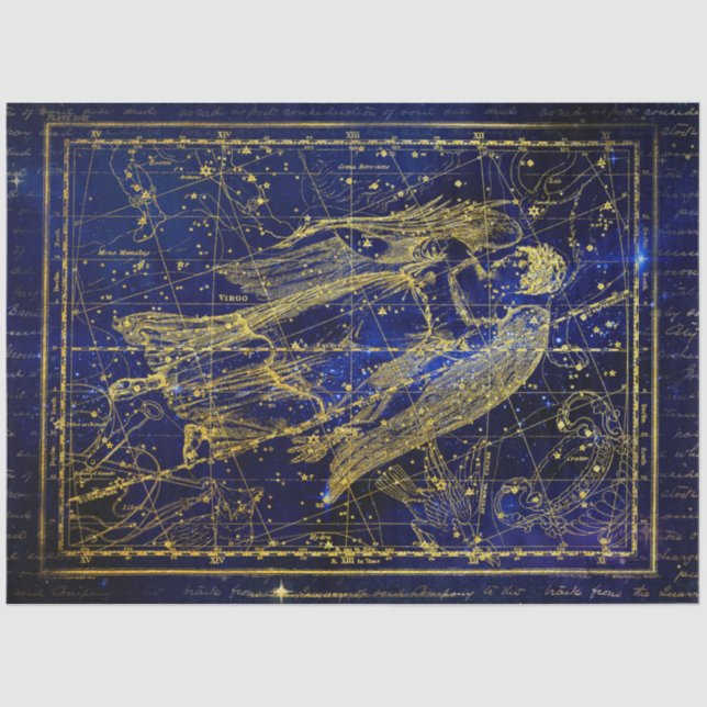 Mousseline papier de tissu de la constellation vierge (Recto)