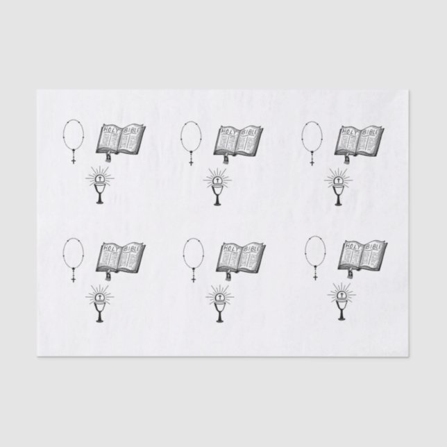 Mousseline Papier de tissu de la Sainte Communion (Recto)