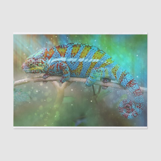 Mousseline papier de tissu de lézard camouflé (Recto)