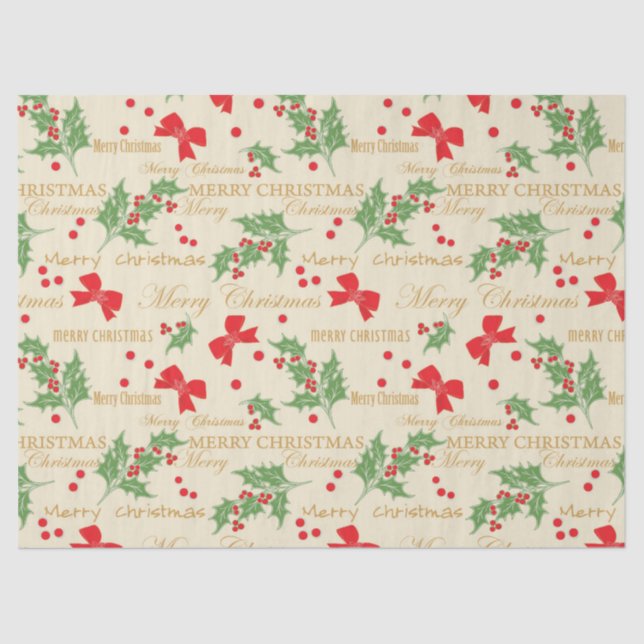 Mousseline papier de tissu de noël (Recto)