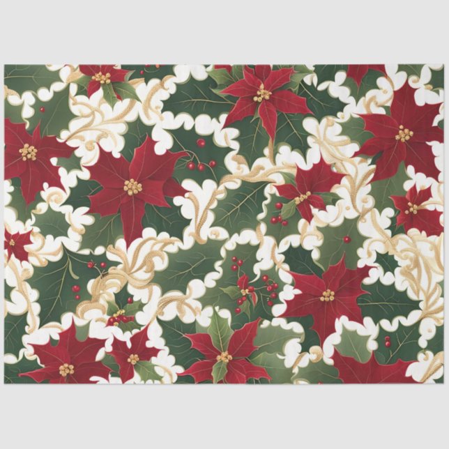 Mousseline papier de tissu de noël plante (Recto)