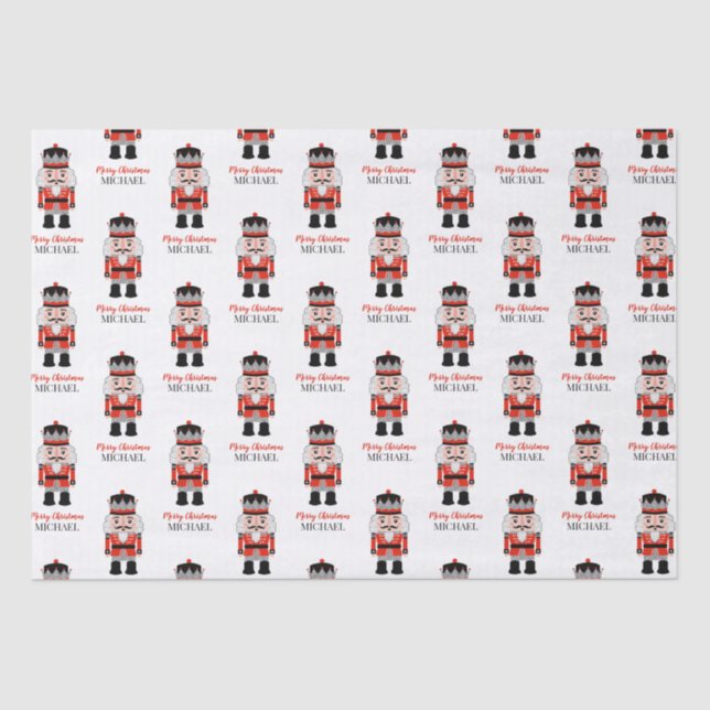 Mousseline Papier de tissu de noix de Noël personnalisé (Recto)