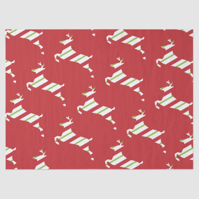 Mousseline papier de tissu de rennes de noël (Recto)