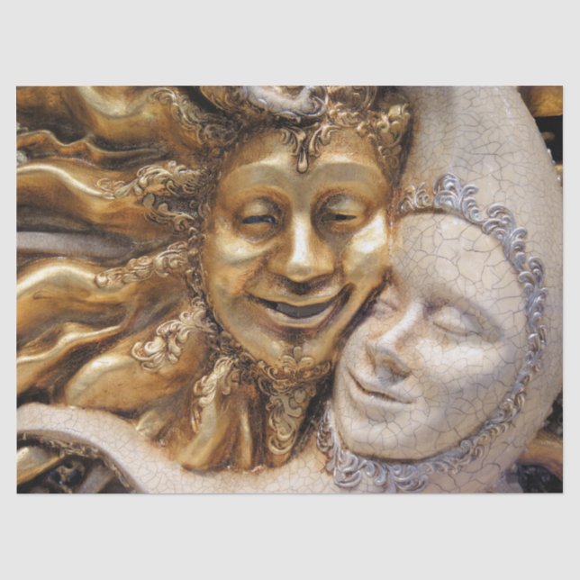 Mousseline papier de tissu de soleil et de lune (Recto)