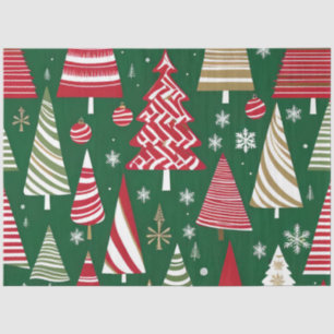 Mousseline papier de tissu de terre de l'arbre de noël