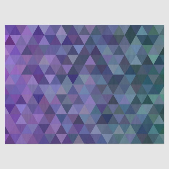 Mousseline papier de tissu de triangles bleu violet (Recto)