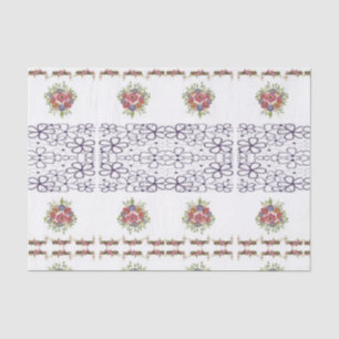 Mousseline Papier de tissu décoratif Floral