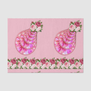 Mousseline Papier de tissu décoratif Floral