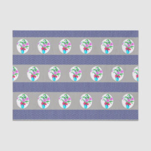 Mousseline Papier de tissu décoratif Floral