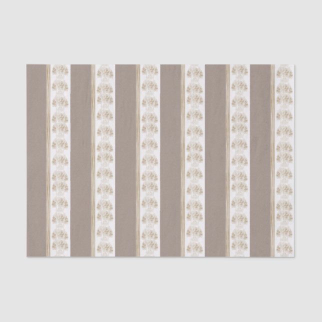 Mousseline Papier de tissu décoratif Floral (Recto)