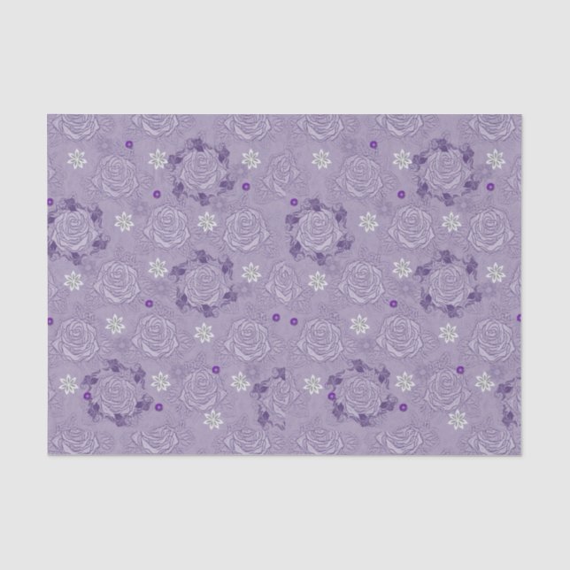 Mousseline Papier de tissu décoratif Floral (Recto)