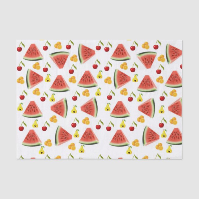 Mousseline Papier de tissu décoratif Watermelon (Recto)