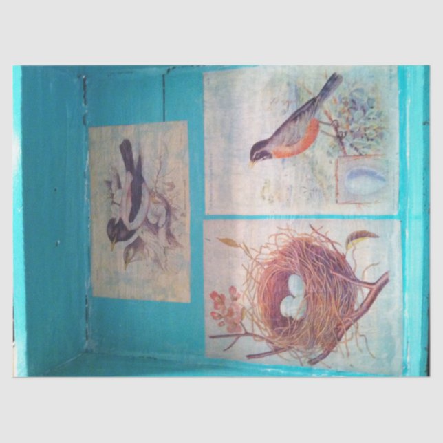 MOUSSELINE PAPIER DE TISSU D'OISEAUX 18 LIVRES D'ENFANT (Recto)