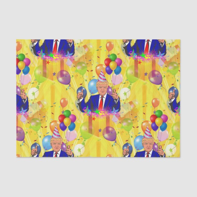 Mousseline papier de tissu donald trump (Recto)