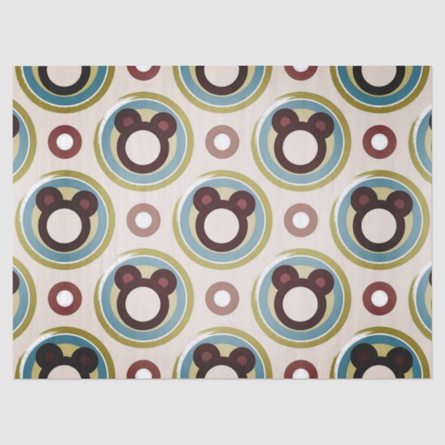 Mousseline papier de tissu d'ours heureux (Recto)