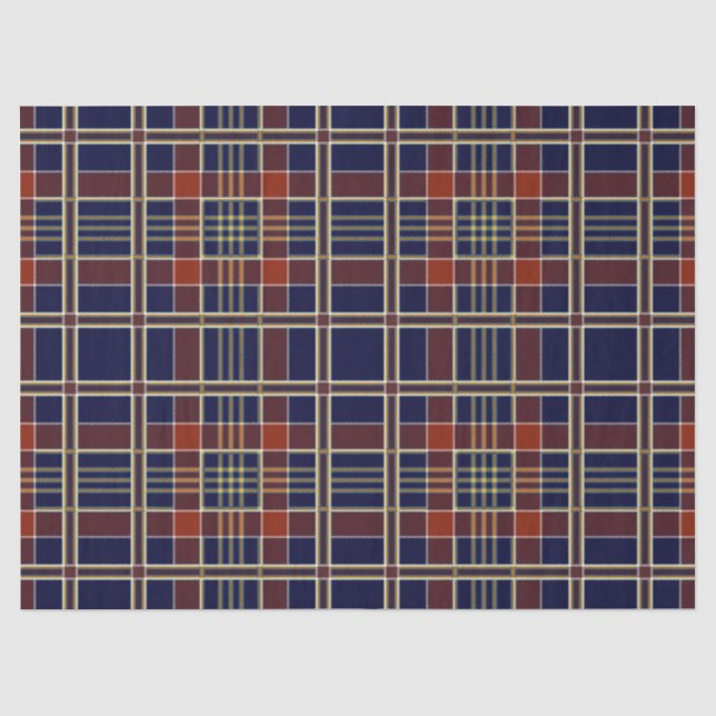 Mousseline papier de tissu écossais plaid (Recto)