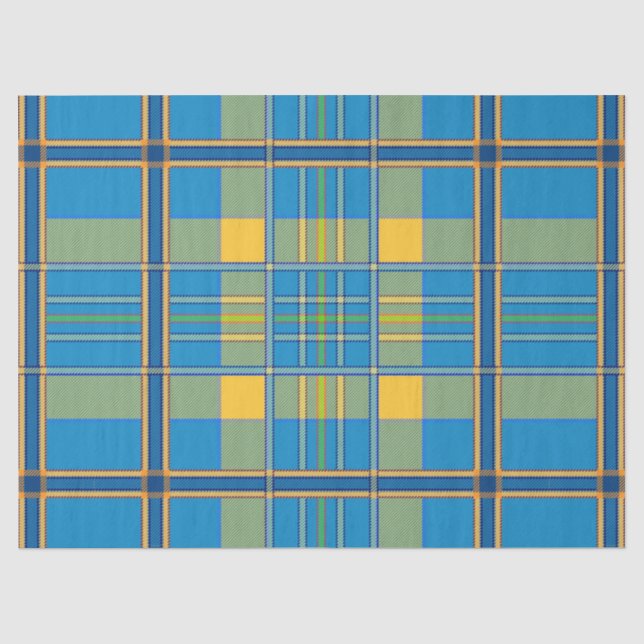 Mousseline papier de tissu écossais plaid (Recto)
