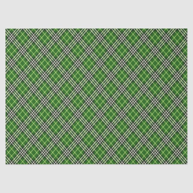 Mousseline papier de tissu écossais plaid (Recto)