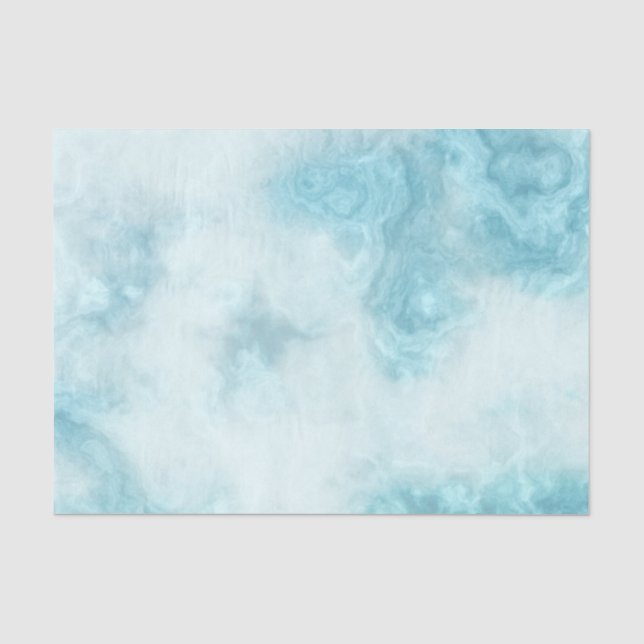 Mousseline papier de tissu en marbre bleu (Recto)