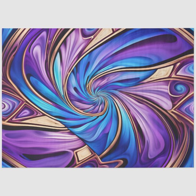 Mousseline papier de tissu en spirale vive (Recto)