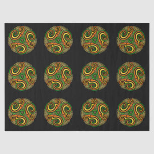 Mousseline papier de tissu en spirales celtiques