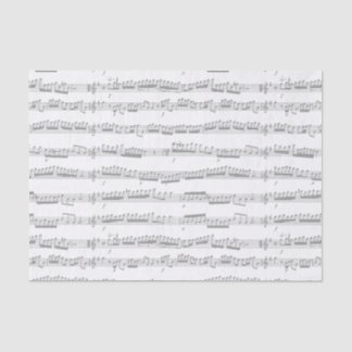 Mousseline papier de tissu feuille de notes de musique gris f