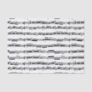Mousseline papier de tissu feuille de notes de musique noir e