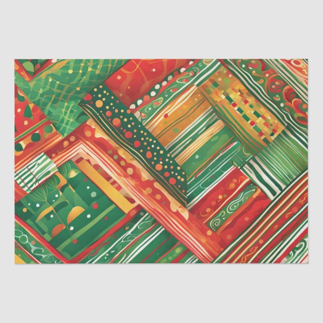 Mousseline papier de tissu fiesta patchwork (Recto)