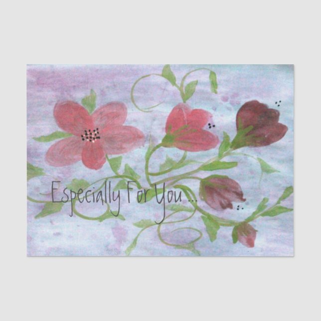 Mousseline Papier de tissu floral (Recto)