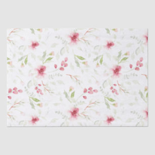 Mousseline Papier de tissu floral expressif à aquarelle moder