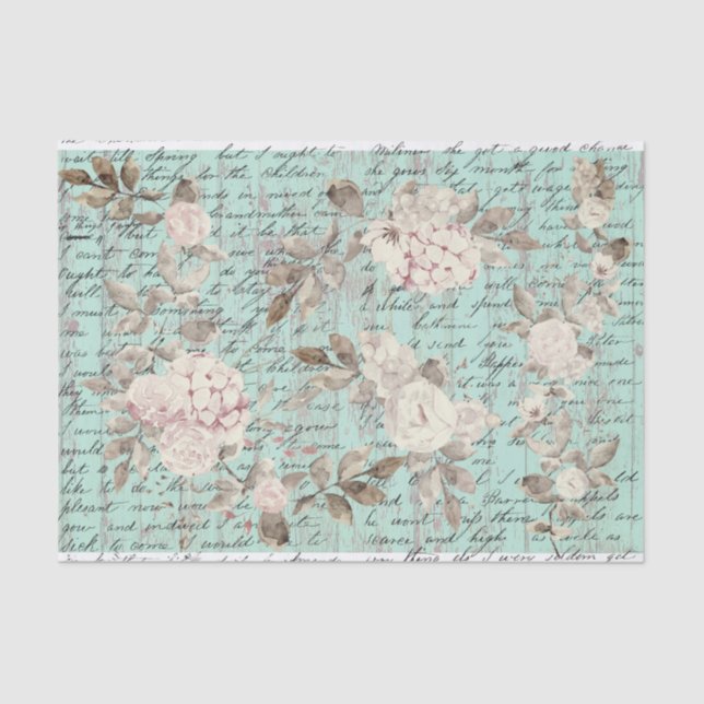 Mousseline Papier de tissu floral vintage (Recto)